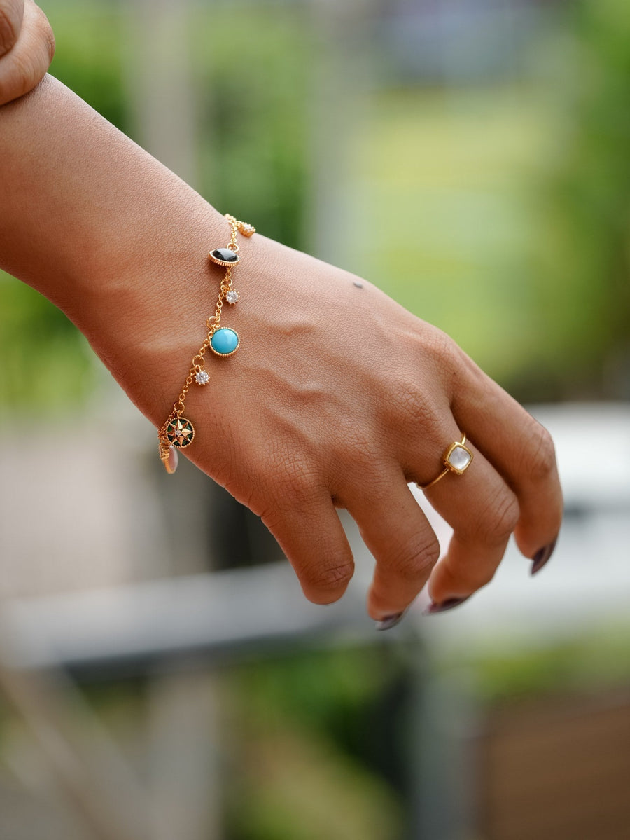 Gemstone Charm Bracelet