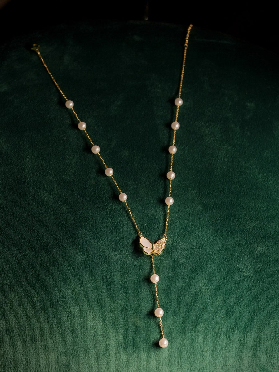 Pearl Butterfly Lariat