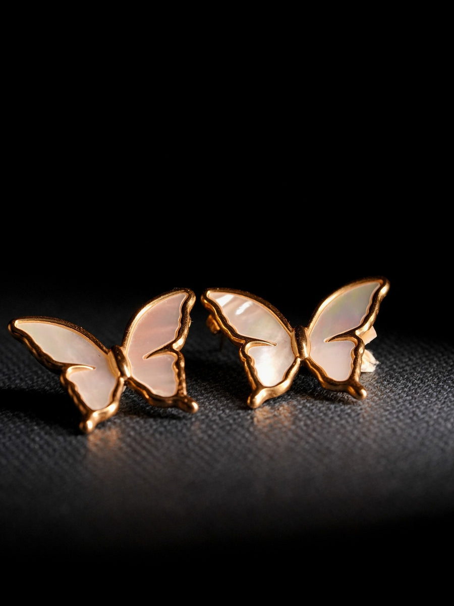 Pearl Butterfly Studs